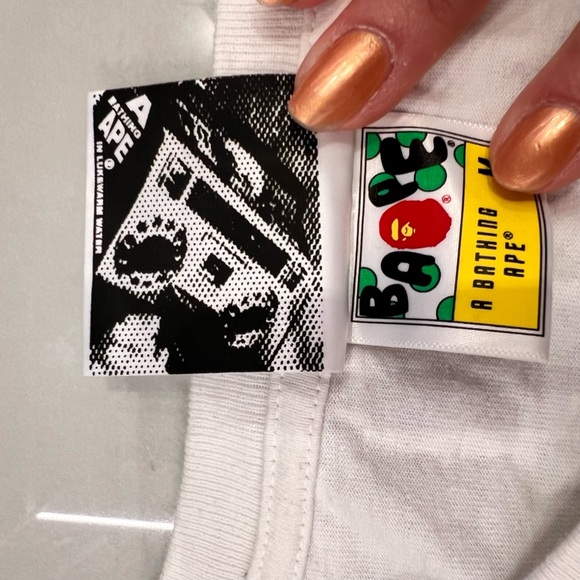 BAPE A BATHING APE LETTERED TEE MENS - Picture 9 of 10